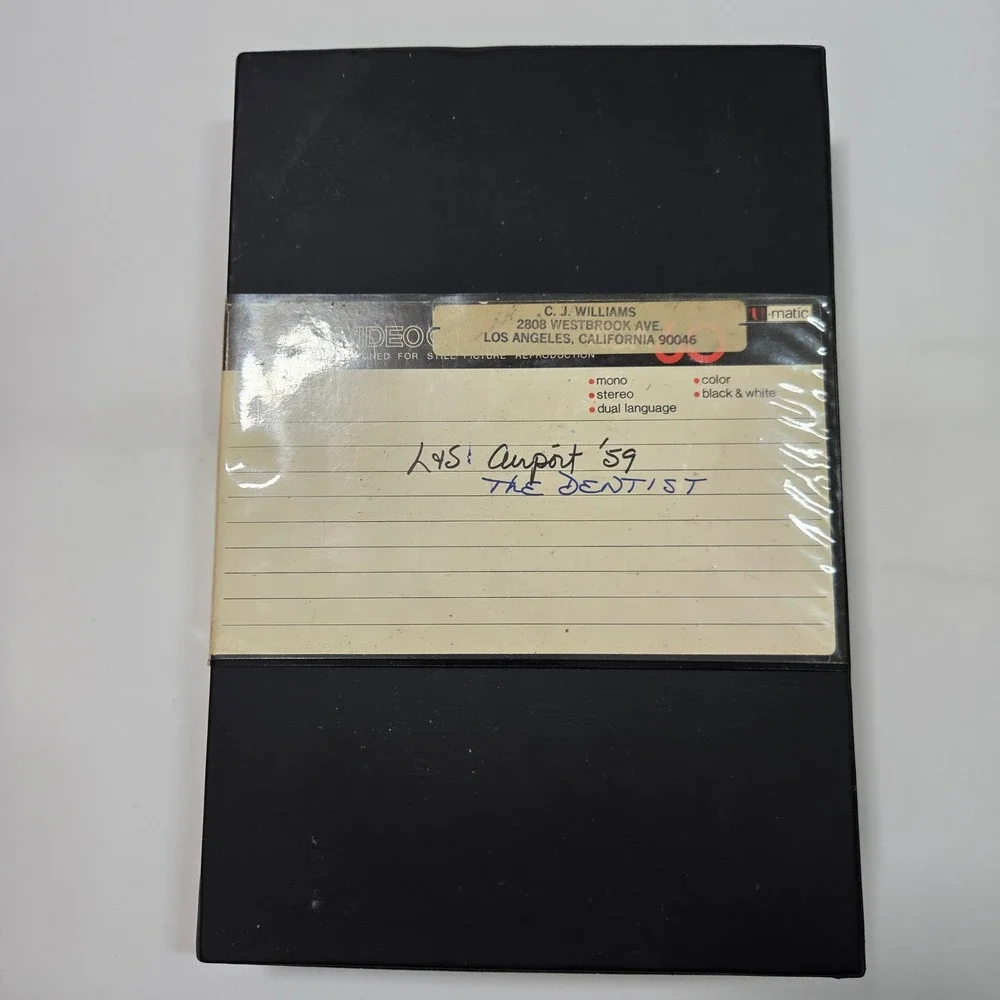 Vintage Sony 3/4 U-matic Tape Laverne Shirley Airport 59 The Dentist TV Master